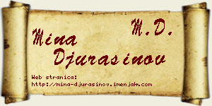 Mina Đurašinov vizit kartica